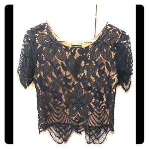 Express teal Lace top.